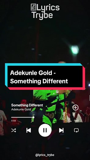 Adekunle Gold - Something Different (Lyrics) | Afrobeats Music Video