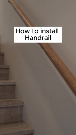 How to install a wall mounted handrail #diy #doityourself #wood #woodworking #woodworkingproject #diyprojects #woodworker #woodart #reno #renovation #renovations #stairs #handrail #handrails #hemlock #contractor #handyman #protip #protips #ergonomic #stairs