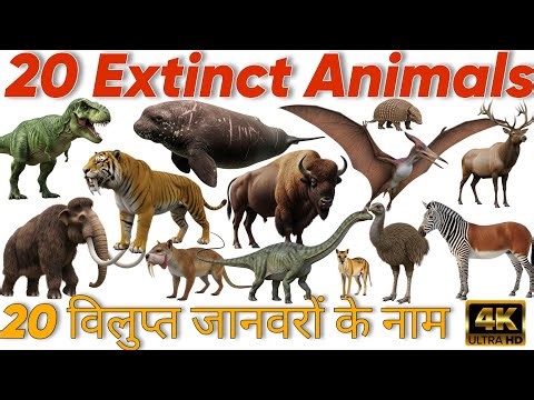 20 Extinct Animals | विलुप्त जानवरों के नाम और जानकारी | Educational Video for Kids | Kids Learning