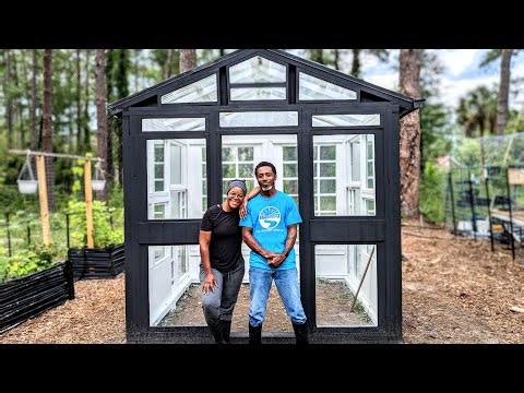 We built a GREENHOUSE! (using reclaimed materials!) #greenhousetour
