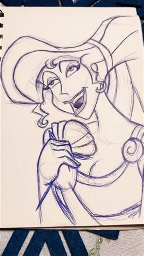 Meg - Disney Ballpoint Pen Sketch ✍️ #shorts #disneyart #sketch #art #hercules #disney
