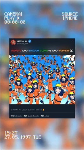 NARUTO 1000+ SHADOW CLONE VS 1000+ PUPPETS ☠️ #naruto #anime #narutoshippuden #viral #edit #explore