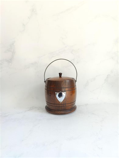 Antique English Oak Biscuit Barrel Tea Caddy With Ceramic Liner - Etsy