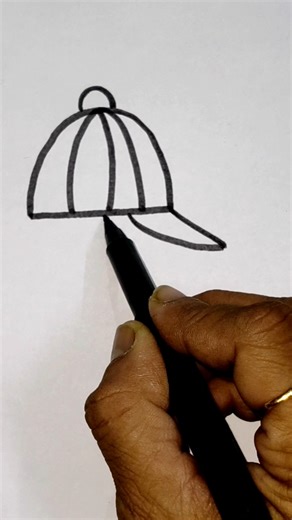 5.3K views · 12 reactions | Cap Drawing Easy #drawing #artist #kidsactivities #art #painting | C D Drawing Tutorial | Facebook