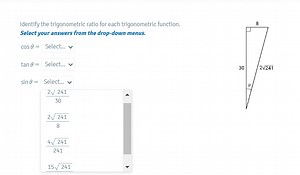Identify the trigonometric ratio for each trigonometric functio... | Filo