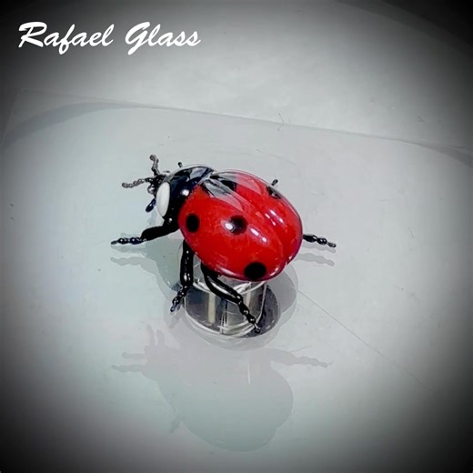Today I felt like making one of these… 🐞 Detailed Ladybug Beetle by Rafael Glass 🌟 RafaelGlassArt.Etsy.com #glass #glassart #beetle #ladybug #bug