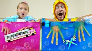 5K views · 30 reactions | Pink VS Blue Challenge - Mixing Into Slime! Back To School | What's inside? | Nastya Life | Facebook