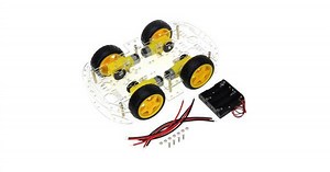 4 Wheels Robot Base with 2 Transparent Acrylic