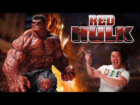 RED HULK!!! INCREDIBLE XM Studios Marvel Comics Statue Unboxing & Review!