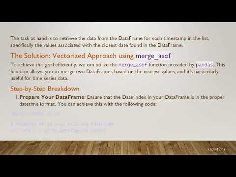 Efficiently Fetch Data from a pd.DataFrame by Closest Index
