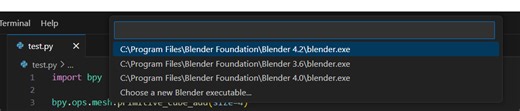 VS Code with Blender for Python