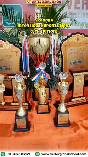 🏆🔥 SPARDHA – Inter House Sports Meet (8th Edition) 🔥🏆 A vibrant day of energy, enthusiasm and unstoppable sportsmanship at Vertex! We were honoured to welcome our Chief Guest – Mr. Jyotiprakash Gupta (Ex-Chairman, Nagar Panchayat Chauri Chaura, Gorakhpur). The event was also graced by our Chairman, Directors, Principal Ma’am, Teachers & Staff, making the celebration truly memorable. The day began with Lamp Lighting followed by Saraswati Vandana, setting a perfect and divine start. 🥇 🏃‍♂ RA