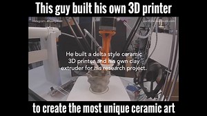 This guy creates some super unique clay art with his custom 3D printer! | UNILAD Tech