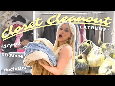 HUGE CLOSET CLEANOUT 👠 | donating 100+ items & organizing