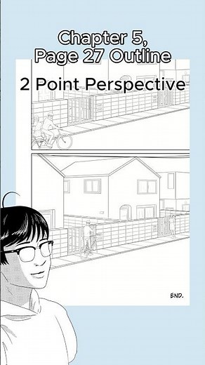 Drawing a Manga Background in 2-Point Perspective
