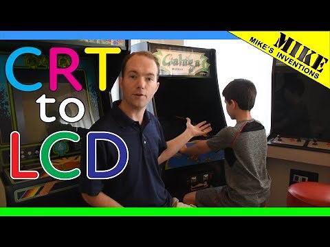 Galaga CRT Screen to LCD Conversion - Mikes Inventions
