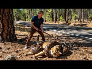 Animal Rescue: Dramatic Moment Heroes Save Mother Cat from Giant Python Attack