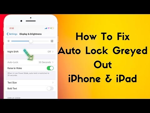 How To Fix Auto Lock Greyed Out Auto Lock Not Working in iPhone & iPad