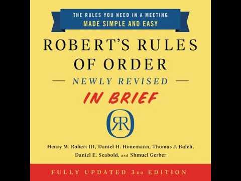 Robert's Rules of Order Newly Revised In Brief, 3rd edition - Daniel E. Seabold