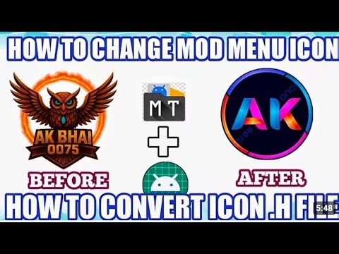 HOW TO CHANGE MOD MENU ICON | HOW TO CONVERT ICON.H FILE | HOW TO MAKE MOD MENU