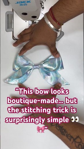 Easy Fabric Bow Making Tutorial ✂️ Beautiful DIY Bow Design #viralshorts #ytshortsvideo