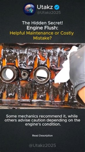 Engine Flush: Helpful Maintenance or Costly Mistake? 🌚#automobile #mechanic #shorts ##science