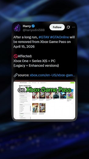 GTA 5 Removed from Xbox Game Pass