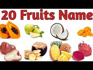Learn 20 Fruits Names For Kids | Fun Educational Video with Colorful Pictures & Pronunciation