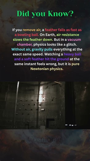 A Feather and a Bowling Ball Fall the Same. #science