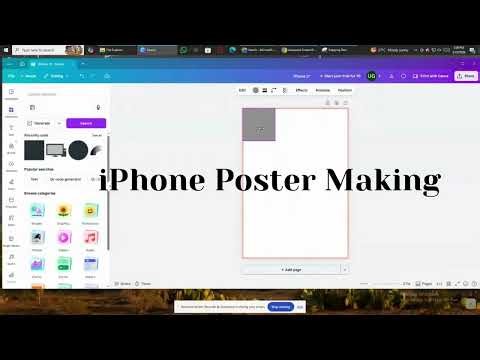 iPhone 17 PRO MAX poster making through Canva