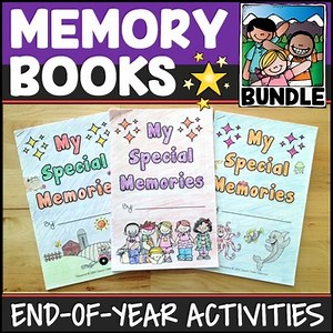 End of the Year Memory Books Fun Packet Activities 2nd 3rd 4th 5th Grade Bundle