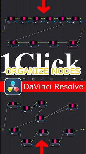 DaVinci Resolve: Quickly Sort Nodes in DaVinci Resolve Color Tab Tired of messy node trees in DaVinci Resolve's Color tab? In this quick tutorial I show how to instantly tidy up a tangled node graph. no dragging, no guesswork. Just right-click in the Nodes area and select “Cleanup Node Graph” to automatically sort and align all nodes for a clean, professional workspace. Perfect for speeding up your color workflow and keeping your grades organized. Why watch? - Save time with a one-click solution