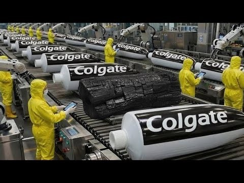 Inside the Largest Toothpaste Factory — From Charcoal to Toothpaste (Full Process)