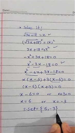 How to solve a quadratic equation! #fyp #mathematics