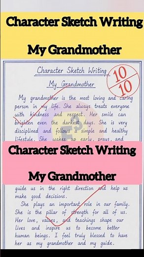 CHARACTER SKETCH WRITING | MY GRANDMOTHER | English Writing Step by Step