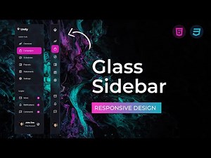 Responsive Sidebar with Glassmorphism Effect | HTML CSS