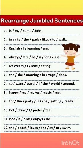 Reorder Jumbled Words Easily | Learn English Sentence Formation 🧩📘