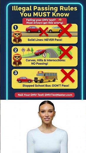 🚦🚘Illegal Passing Rules You Must Know | DMV TEST 2026 | PASS FIRST TRY