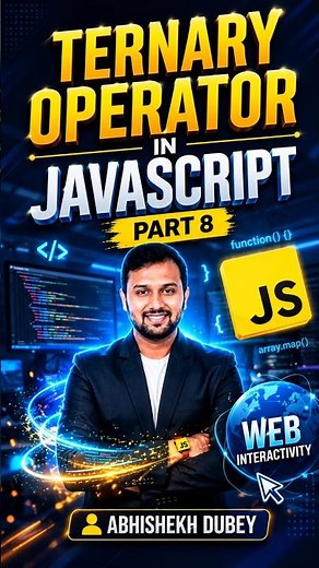 Ternary Operator in JavaScript ⚡ | Part 8 #Shorts #education #coding
