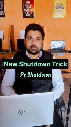 Computer Shutdown New Trick #tricks #pc