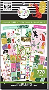 The Happy Planner Sticker Value Pack - Planner Accessories - Jungle Vibes Theme - Multi-Color - Great for Planning, Project & Scrapbooking - 30 Sheets, 778 Stickers