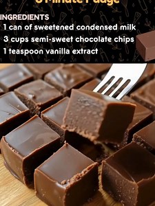 520K views · 2.6K reactions | 3 Minute Fudge – Don’t LOSE this Recipe Ingredients Here’s what you need to make this effortless fudge: 1 can (14 oz) of sweetened condensed milk 3 cups semi-sweet chocolate chips 1 teaspoon vanilla extract | Old Tasty Recipes | Facebook