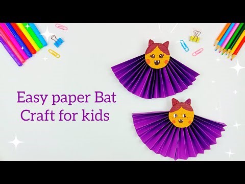 Easy Paper Bat Craft for Kids 🦇✨ || Step-by-Step DIY Craft Tutorial 