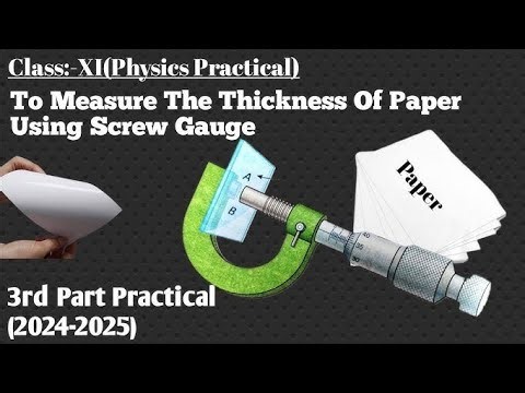 Screw Gauge Experiment# PUC 1year Physic# 2 year# Physics Practical #Physics Practical