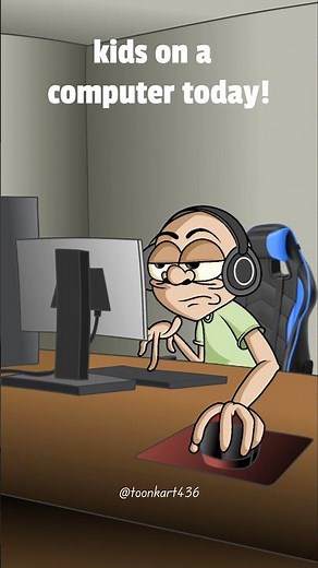 kids on computer today vs me as a kid!(Animation memes) #shorts #4kmeme #funnyshorts