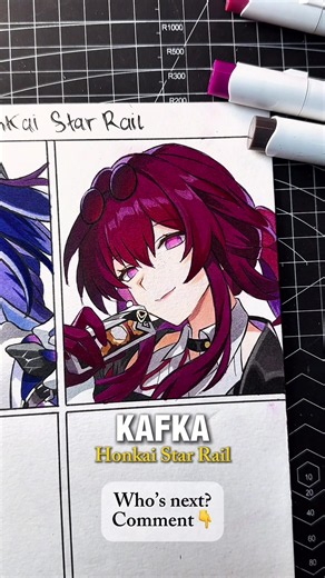 Kafka icon drawing Honkai: step-by-step sketch guide