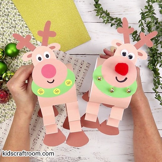 4.4K views · 140 reactions | These Printable Reindeer Puppets are so fun with their wibbly wobbly legs and bright red noses! 歷 (B/W and full colour printable.) Get your template here: https://kidscraftroom.com/reindeer-puppet-printable-craft/ | Kids Craft Room | Facebook