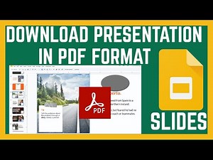 How To Download Presentation As PDF Document In Google Slides