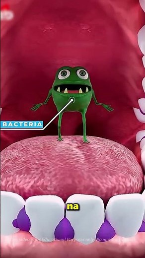 How worms appear in teeth 😱