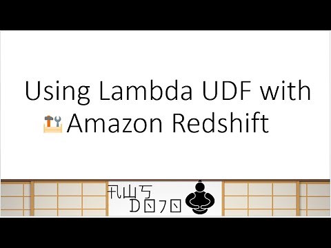AWS Tutorials - Using Lambda UDF with Amazon Redshift